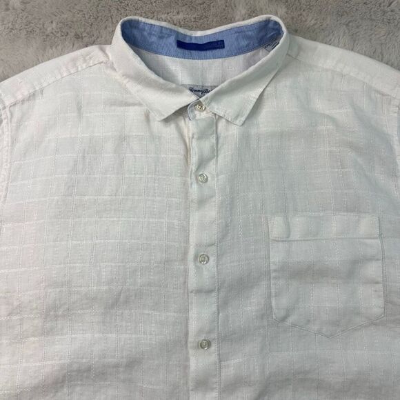 Tommy Bahama Button Up Shirt White Linen Casual Mens 3XL Short Sleeve Hawaiian - Picture 3 of 9